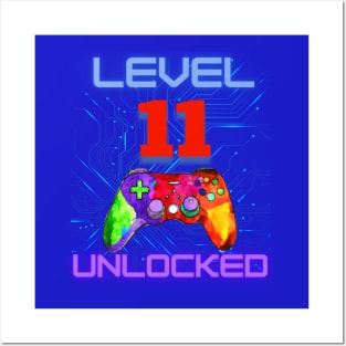 Level "11" Unlocked Ultimate Gamer Design Posters and Art